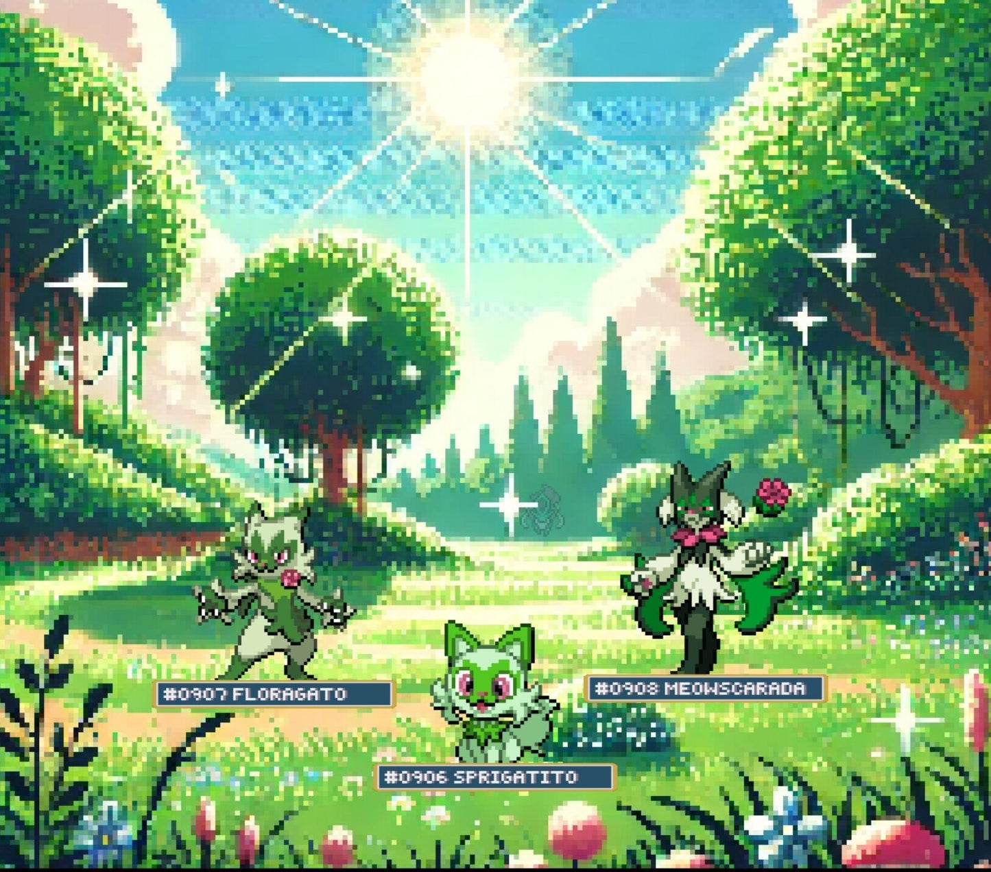 Sprigatito Evolution Line – Evolution Series Print